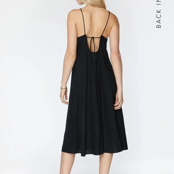 Oak + Fort Linen Blend Midi Dress - Picture 3 of 4